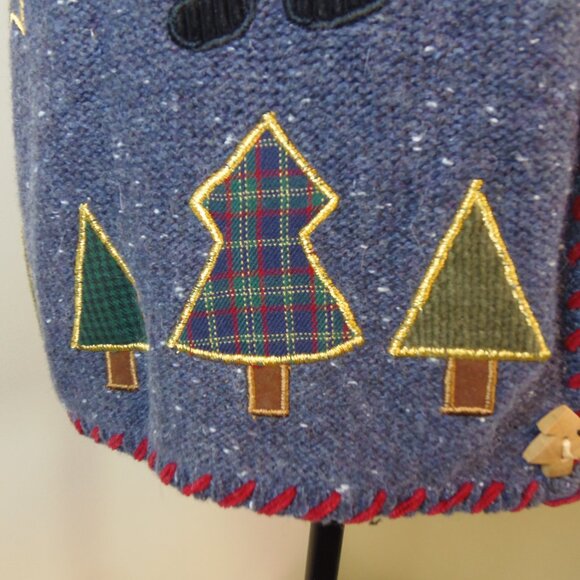 Vintage Y2K Winona Christmas Theme Ladie's Vest XL Festive Holiday Celebration - Picture 10 of 12